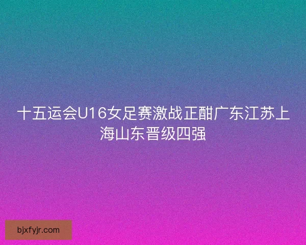 十五运会U16女足赛激战正酣广东江苏上海山东晋级四强 十五运会U16女足赛激战正酣广东江苏上海山东晋级四强